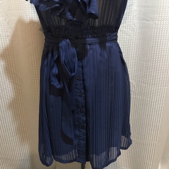 Forever 21 Navy Ruffle Midi NWOT - Picture 4 of 7